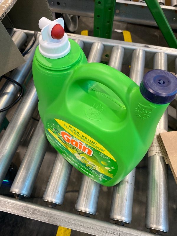 Photo 1 of **MISSING CAP**
Gain Liquid Laundry Detergent, Original Scent, 154 fl oz, 107 Loads, Freshness + Odor Fighting, High Efficiency Washing Machine Liquid Cleaning Soap