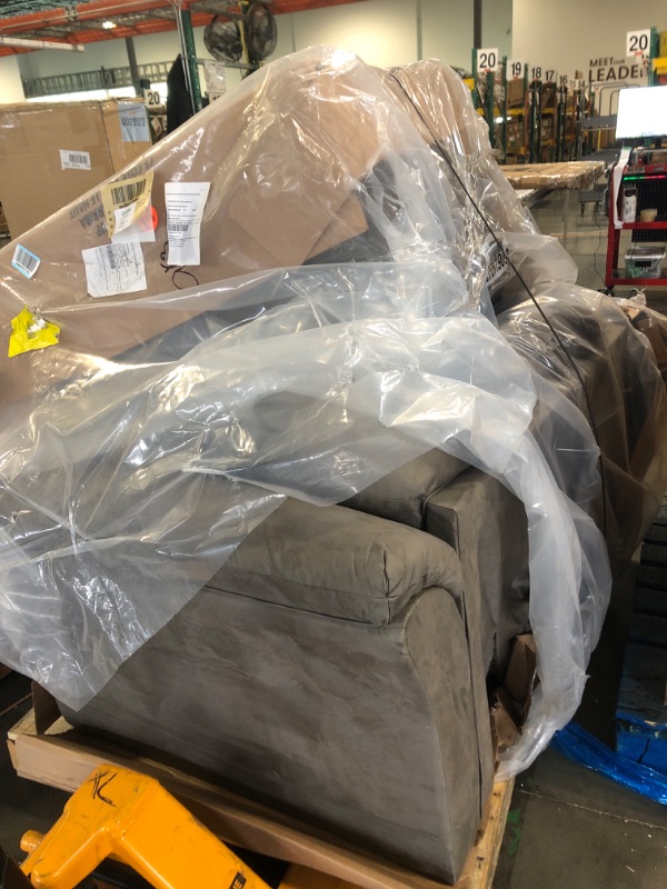 Photo 1 of *****MINOR RIPPED PART AT THE BOTTOM****Signature Design by Ashley Darcy Casual Plush Loveseat, Grayish Brown