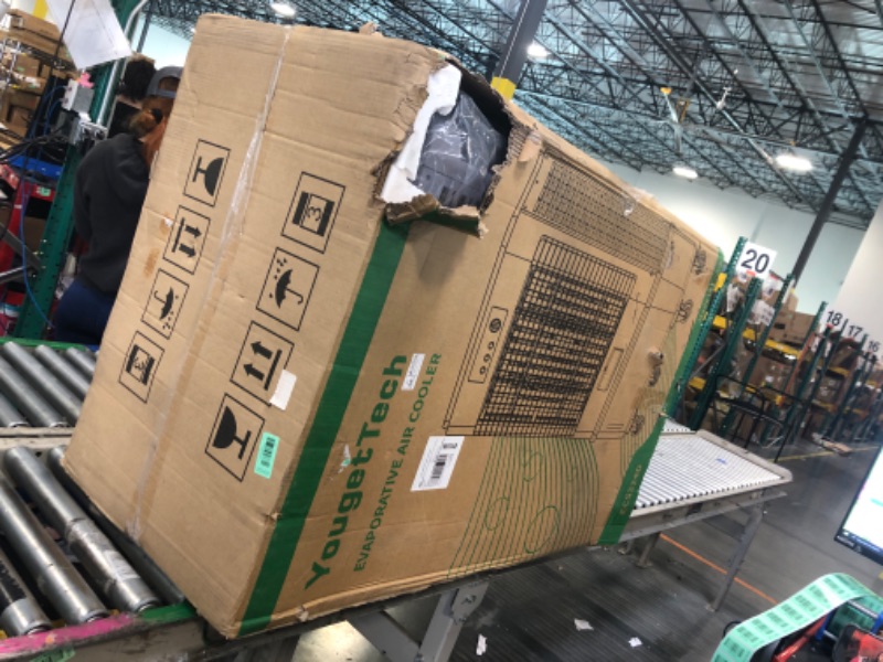 View 2 of *****FACTORY SEALED*****75L Evaporative Air Cooler 53", 20 Gal Tank, 90°Oscillation, 400W 7 Speeds Swamp Cooler, Industrial Strength Swamp Water Cooler for Outdoor Commercial Factories - Gray