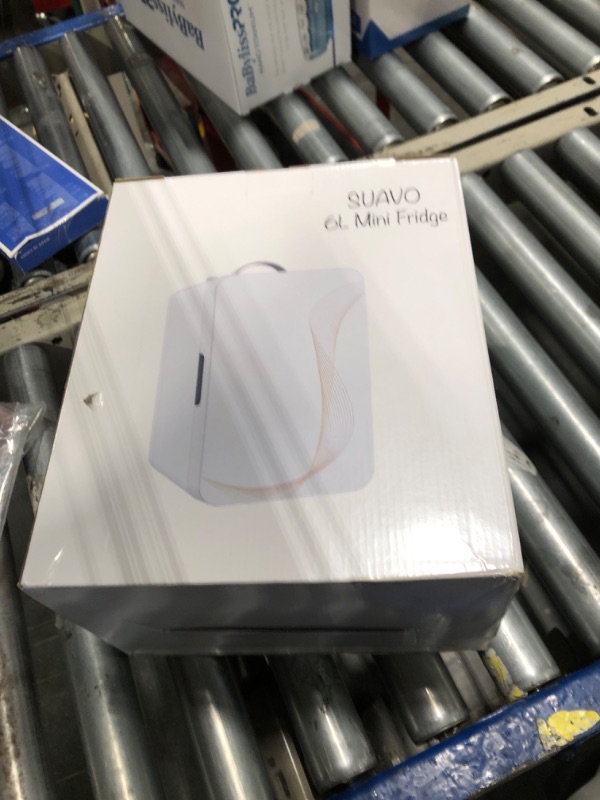 Photo 1 of Mini Fridge for Bedroom, 6L/8 Cans Skincare Fridge Portable Small Refrigerator, Cooler and Warmer Compact Refrigerator for Skin Care Makeup, Office Dorm and Car, Includes Home Plug & 12V Car Charger