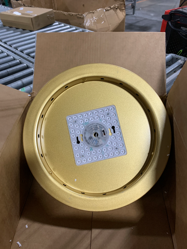 Photo 1 of ** SOLD AS IS NO RETURN/REFUNDS**
Audickic Gold Flush Mount Ceiling Light, 13inch Close to Ceiling Light Fixtures 24W 2200lm Dimmable 2700K/3000K/4000K/5000K/6000K Brass LED Ceiling Lamp for Bedroom Hallway Kitchen, AD-22008-L-GD
