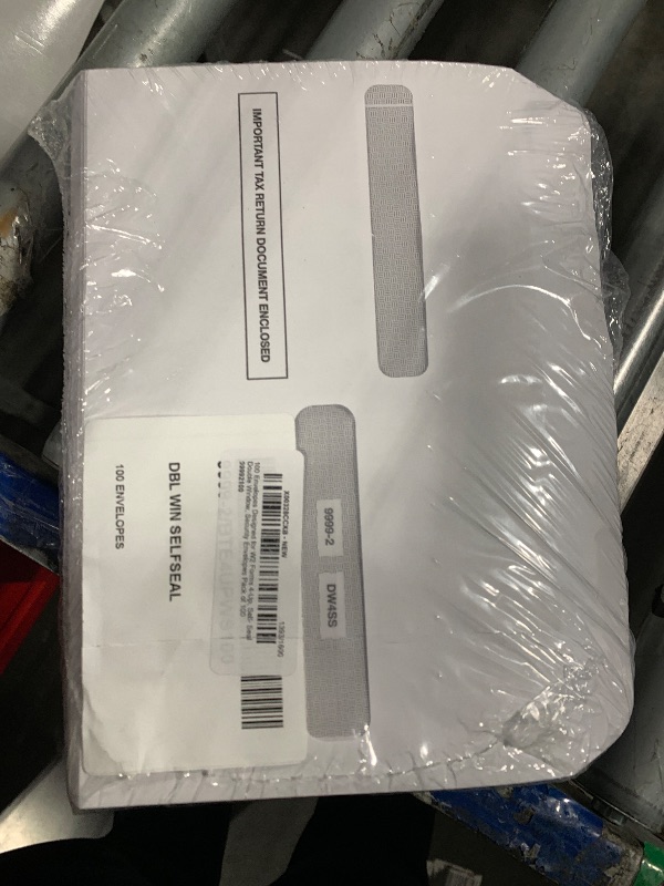 Photo 1 of 100 W2 Self-Seal Envelopes for W-2 4up Forms, Compatiable with QuickBooks Online, ADP Other Tax Software, 5 5/8” x 9”, Security Tint, 100 Pack