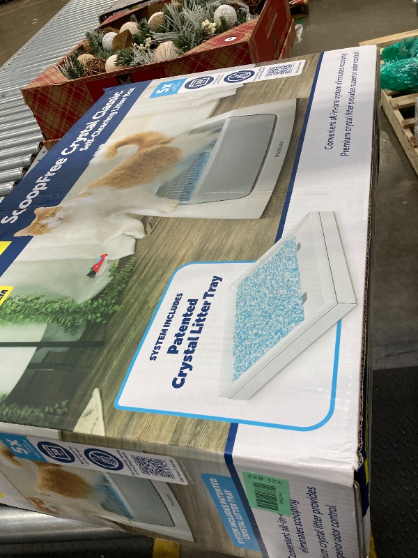Photo 1 of **SOME CRYSTALS SPILLED/NEW**PetSafe ScoopFree Crystal Classic Self-Cleaning Cat Litter Box, Unbeatable Odor Control, Gray
