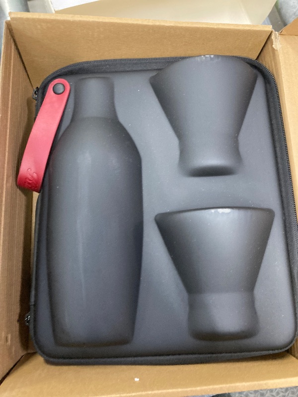 Photo 1 of **MISSING SPOON***KITESSENSU Cocktail Shaker Set with Carry Case: Vacuum Insulated Martini Shaker with Built-in Strainer, 2 Martini Glasses, Measuring Jigger, Bar Mixing Spoon & Cocktail Recipes, Travel Bar Tool Set