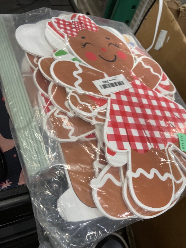 Photo 1 of 10Pcs Christmas Gingerbread Decorations Outdoor, Gingerbread Man Yard Signs with Stakes Xmas Gingerbread Lawn Signs for Xmas Holiday Garden Lawn Patio Pathway Decor Outside