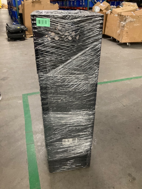 Photo 1 of **One is broken, please see the photos**Juggernaut Storage 4 Pack, Heavy-Duty Plastic Stackable Milk Crates with Handles, Black – Open Bin Basket Organizers for Home, Office, Dorm, and Car Organization