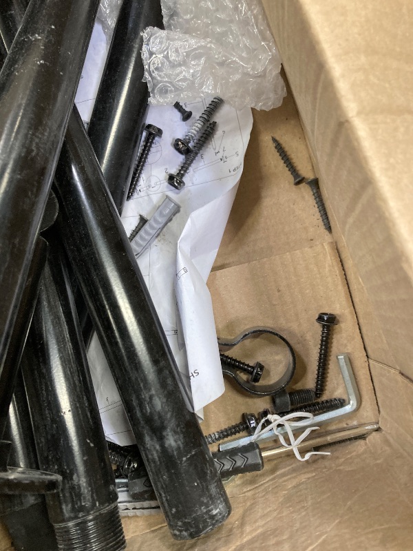 Photo 1 of **dirty, damage**2 Pack Hand Rails for Outdoor Steps,Metal Deck Railing Kit Fits 1 to 3 Steps,Railings for Outdoor Steps for Concrete,Brick,Porch Railing