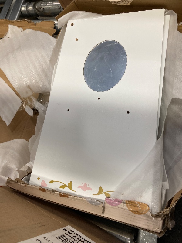 Photo 1 of ****used****ROBUD Wooden Play Armoire Closet for Dolls, Doll Closet Furniture Wardrobe with 5 Hangers, Mirror, Velvet Curtains, Fit for 16-20in American Girl Doll Clothes, Gift for Boys & Girls, 3+