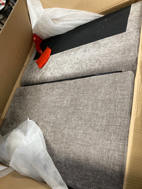 Photo 1 of ******** partial set box 2/3-3/3 only****Homall 3-seat L-shaped Cloud Couch Sectional Sofa with reversible toffee chair Movable Footrest Sofa, Gray
