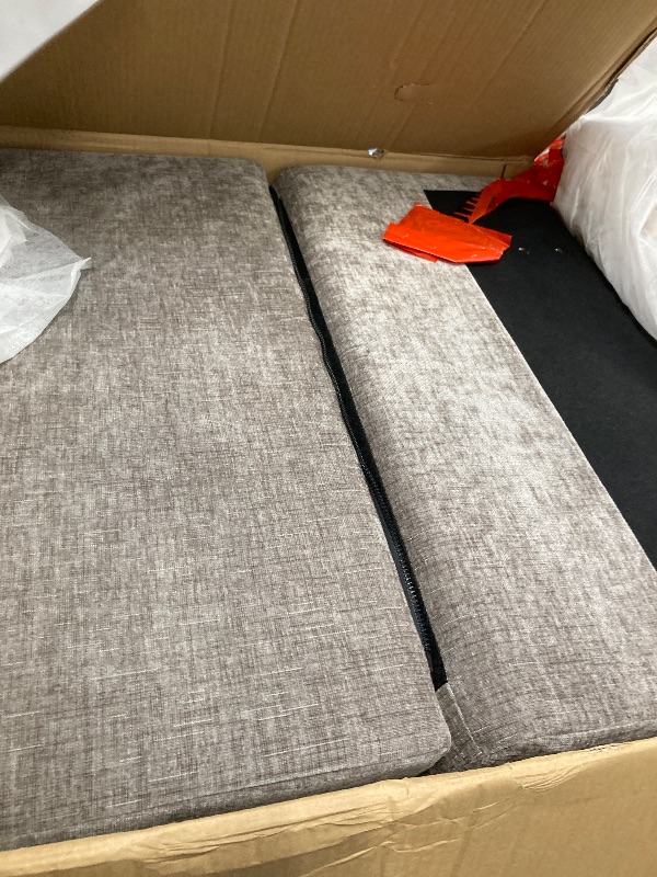 Photo 1 of ******** partial set box 2/3-3/3 only****Homall 3-seat L-shaped Cloud Couch Sectional Sofa with reversible toffee chair Movable Footrest Sofa, Gray
