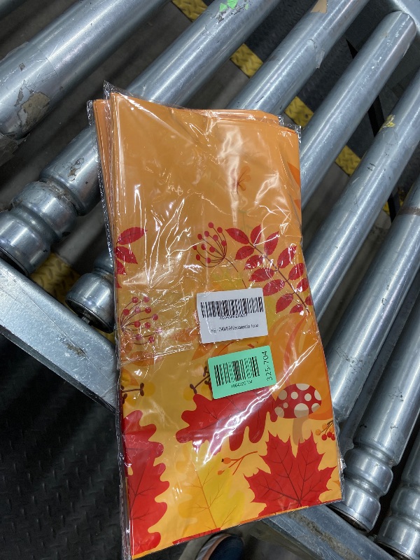 Photo 1 of **pack of 2**OHOME Thanksgiving Decorations - Plastic Fall Tablecloth for Thanksgiving Friendsgiving | Autumn Table Decor Leaves Floral Table Covers for Outdoor Indoor Party Favors Backdrop,52''x87'',2 Pack