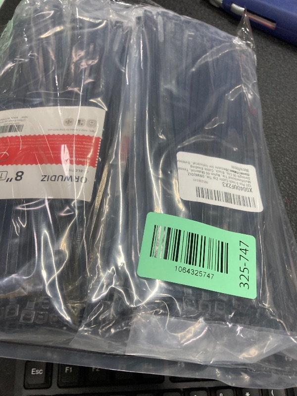Photo 1 of **pack of 5**120 Pcs 8 Inch Cable Zip Tie, ORWUDIZ Multifunctional Tie, Nylon 66 Material, Tensile Strength 50 Lbs, Black, Cable Binding Classification, Suitable for Industrial, Outdoor, Home, Office Use