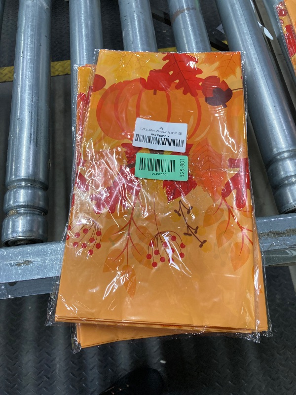 Photo 1 of *pOHOME Thpaanksgiving Decorations - Plastic Fall Tablecloth for Thanksgiving Friendsgiving | Autumn Table Decor Leaves Floral Table Covers for Outdoor Indoor Party Favors Backdro52''x87'',2 Pack