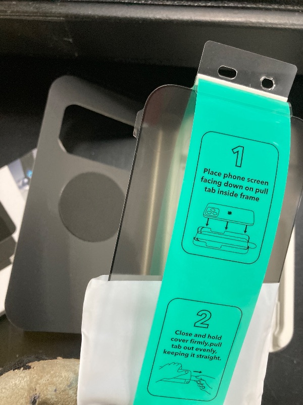 Photo 1 of ***MISSING PARTS***ESR 1 Pack for iPhone 17 Pro Max Privacy Screen Protector, Military Grade Shatterproof, 9H Hardness, Anti-spy Tempered Glass with UltraFit Tray   ***(MISSING -SELLING AS IS )***
