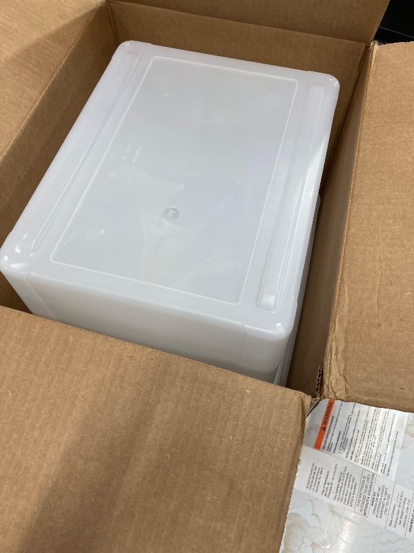 Photo 1 of **SOME ARE BROKEN**IRIS USA 45 Quart Plastic Storage Container Bin with Latching Lid, Pearl, 4 Pack