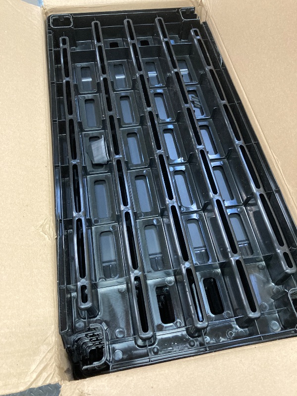 Photo 1 of **SOME ARE BROKEN**IRIS USA 5-Shelf Light Duty Plastic Storage Shelves, 250lb Capacity, 64" H x 24" W x 12" D, Medium Modular Shelving Unit Storage Organizer for Bathroom, Laundry, Garage & Home, Storage Rack - Black