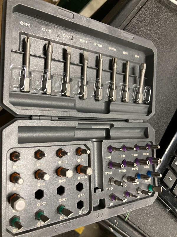 Photo 1 of **MISSING PARTS***FUDUOA 42 in 1 Ratchet Screwdriver Set, Magnetic Screwdriver Set, DIY Multi Bit Magnetic Drive Set with Detachable Ratchet Handle, Portable Compact Repair Tool Kit for Furniture Computer Bicycle