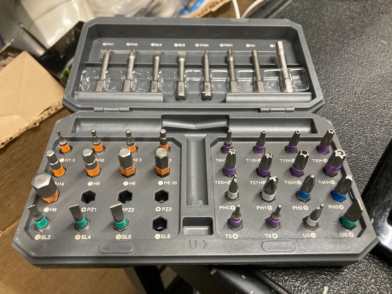 Photo 1 of **MISSING PARTS***FUDUOA 42 in 1 Ratchet Screwdriver Set, Magnetic Screwdriver Set, DIY Multi Bit Magnetic Drive Set with Detachable Ratchet Handle, Portable Compact Repair Tool Kit for Furniture Computer Bicycle