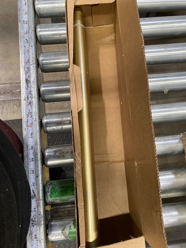 Photo 1 of 1 Inch Gold Curtain Rods for Windows 72 to 144 Inches (6 to 12 ft), USFOOK Telescoping Single Drapery Rod, Decorative Curtain Rod with Luxury Translucent Finials