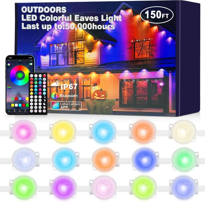 Photo 1 of  150 FT RGB Smart Permanent Outdoor Lights