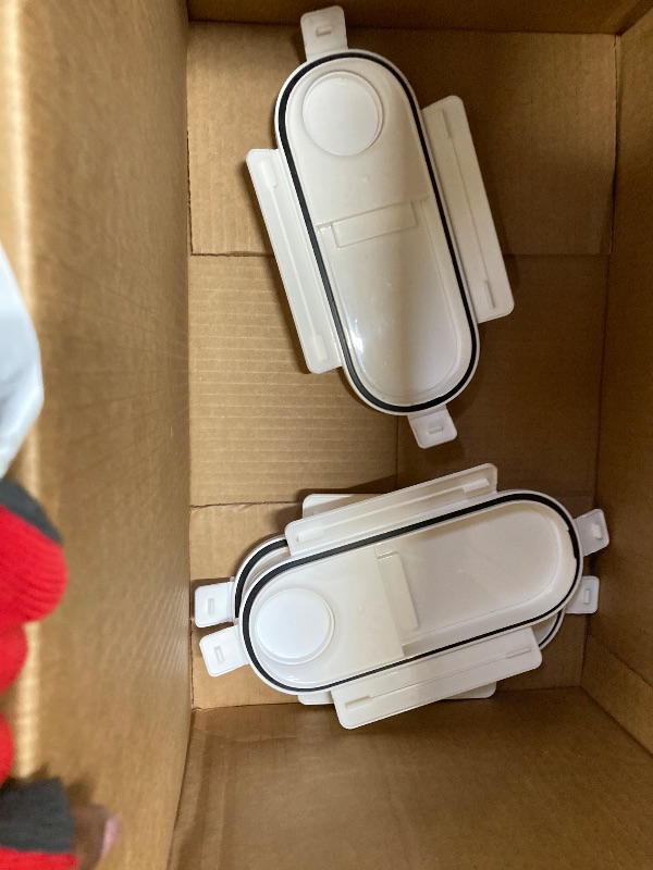 Photo 1 of  Cereal Containers Storage Set, 4 PCS Airtight Food Organizer with Flip-Top Lids, Plastic Cereal Dispenser (135.2oz/4L)
