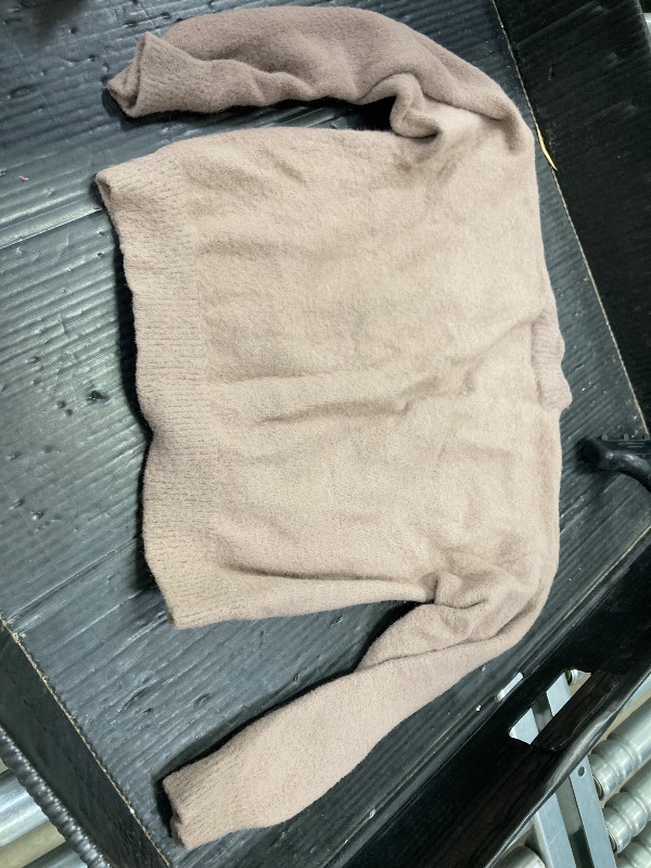 View 4 of ***LOOSE BUTTON*** Queen Cardigan for Women Batwing Long Sleeve V-Neck Button Down Outwear Furry Sweater Coat Cuban Sand S***LOOSE BUTTON***