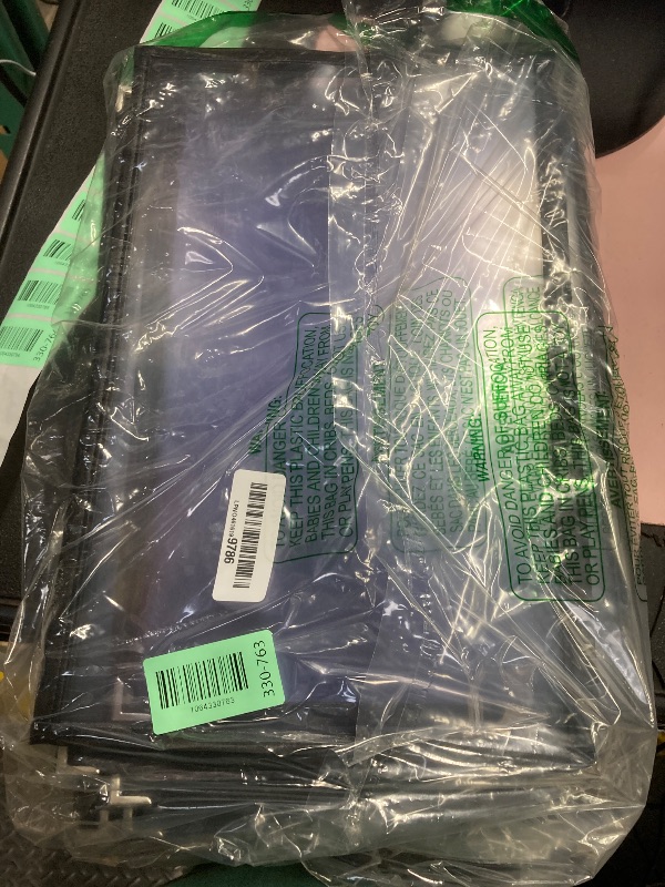 Photo 1 of ***PLASTIC COVERS***10 Pack Menu Covers 8.5" x 14" Legal Size 3-Fold 3 Pockets 6 Views Double Panels Metal Corner Clear View Water Proof Restaurant Bar Café Drink Wine Baking Kids DIY (Black-Silver)***PLASTIC COVERS***