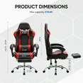 Photo 1 of **MISSING PARTS***EDX Ergonomic Gaming Chair High Back Office Chair with Lumbar Support and Adjustable Armrests Swivel Racing Chair, Black and Red