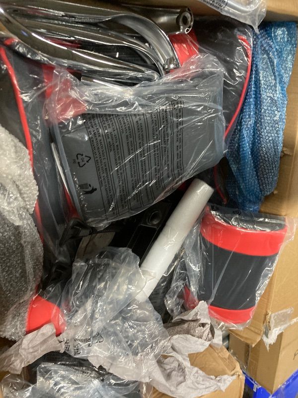 Photo 1 of **MISSING PARTS***EDX Ergonomic Gaming Chair High Back Office Chair with Lumbar Support and Adjustable Armrests Swivel Racing Chair, Black and Red