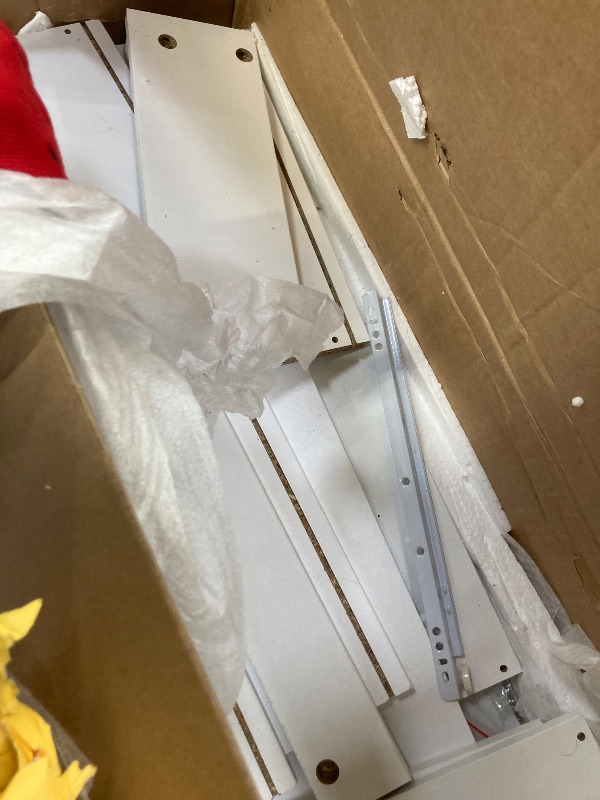 Photo 1 of ***MISSING HARDWARE**UBesGoo 4-Drawer Dresser Pure White with Metal Handles Bedside Night Stand Bedroom, White