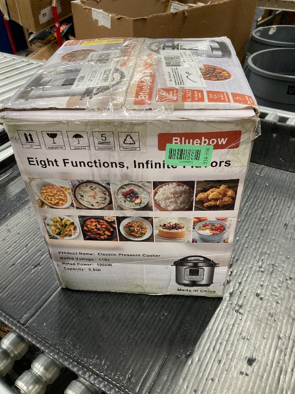 Photo 1 of ***HANDLE IS BROKEN AS PICTURED***Bluebow 6.5 Quart Electric Pressure Cooker, 11-in-1 Multi Cooker Rice Cooker Slow Cooker Sauté Steamer, Stainless Steel***HANDLE IS BROKEN AS PICTURED***