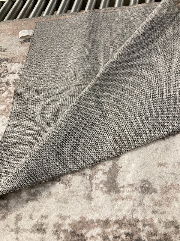 Photo 1 of ***USED*** Srugn Washable Rugs 8x10 Area Rugs for Living Room, Modern Abstract Rugs for Bedroom, Large Carpets, Ultra Soft Faux Wool Retro Dining Room Rug, Non Slip & Non-Shedding Low Pile Print Rug- Beige Grey