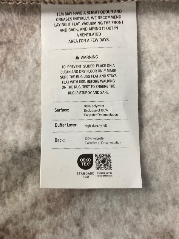 Photo 1 of ***USED*** Srugn Washable Rugs 8x10 Area Rugs for Living Room, Modern Abstract Rugs for Bedroom, Large Carpets, Ultra Soft Faux Wool Retro Dining Room Rug, Non Slip & Non-Shedding Low Pile Print Rug- Beige Grey