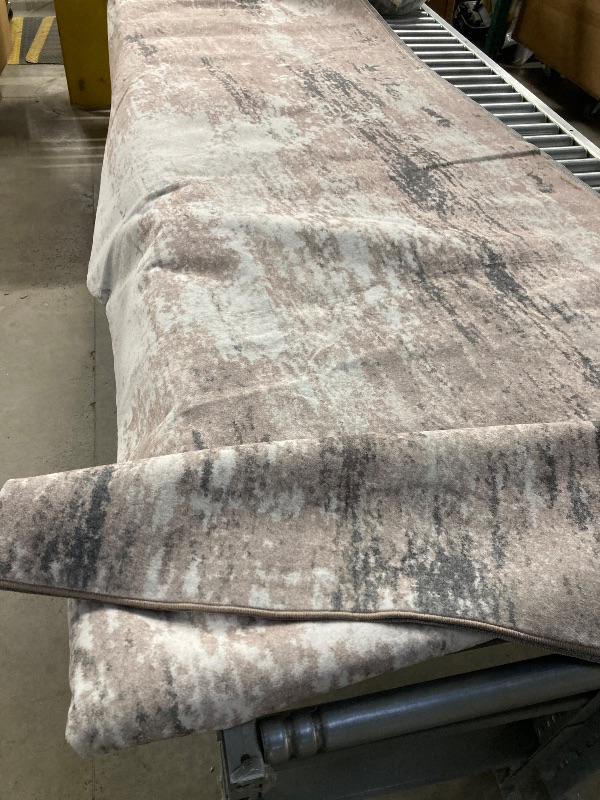 Photo 1 of ***USED*** Srugn Washable Rugs 8x10 Area Rugs for Living Room, Modern Abstract Rugs for Bedroom, Large Carpets, Ultra Soft Faux Wool Retro Dining Room Rug, Non Slip & Non-Shedding Low Pile Print Rug- Beige Grey