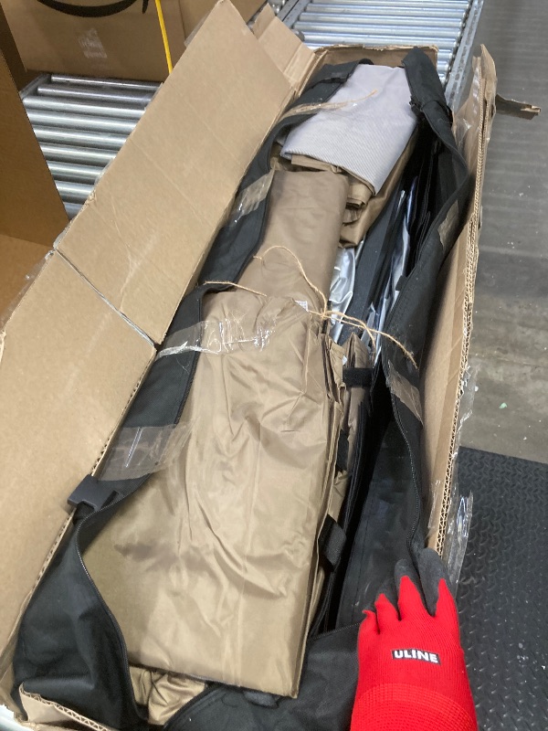 Photo 1 of ***STORAGE BAG IS DAMAGED***Garvee 10x10 Pop Up Canopy Tent Outdoor Canopy One-Person Set Up Heavy Duty Commercial Instant Tent Shelter, 4-Sidewall+Khaki***STORAGE BAG IS DAMAGED***