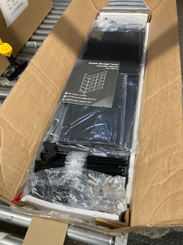 Photo 1 of 10-Drawer Storage Cabinet with Hard Wood Tabletop - Independent Storage Units for Clothing, Bags & Household Organization
