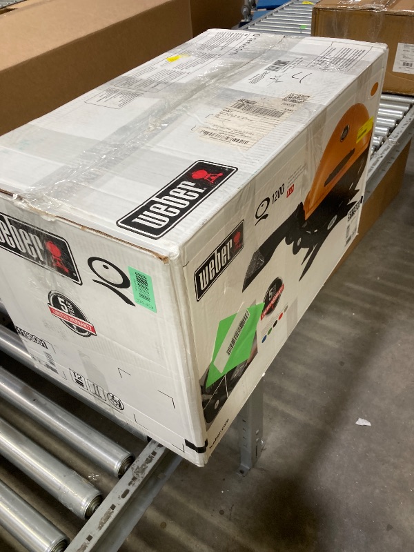 Photo 1 of ***GRILL PLATE IS MISSING****Weber Q 1200 Portable Single Burner Propane Gas Grill, Orange***GRILL PLATE IS MISSING****