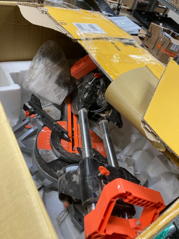 Photo 1 of **NOT IN ORIGINAL BOX***12-Inch Sliding Compound Dual-Bevel Miter Saw With Laser Guide, LED Light,Extension Table, 15-Amp, 4.13x12.99inch Cutting Capacity, With 40T And 120T TCT Miter Saw Blades