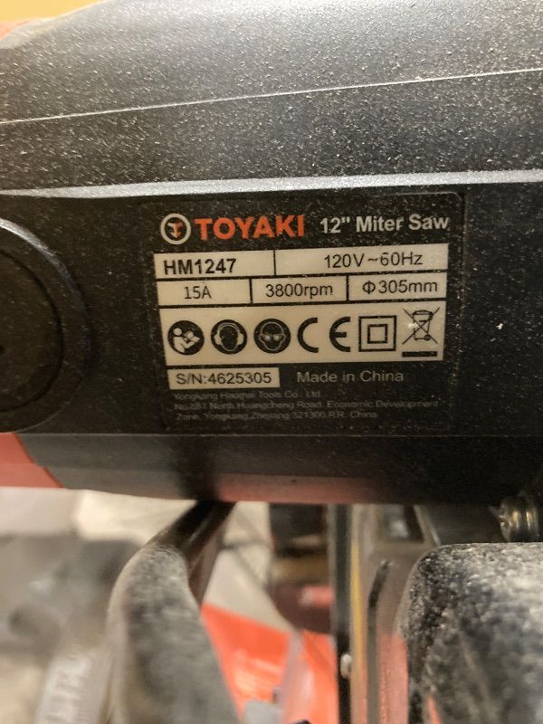 Photo 1 of **NOT IN ORIGINAL BOX***12-Inch Sliding Compound Dual-Bevel Miter Saw With Laser Guide, LED Light,Extension Table, 15-Amp, 4.13x12.99inch Cutting Capacity, With 40T And 120T TCT Miter Saw Blades