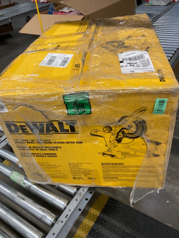 Photo 1 of **NOT IN ORIGINAL BOX***12-Inch Sliding Compound Dual-Bevel Miter Saw With Laser Guide, LED Light,Extension Table, 15-Amp, 4.13x12.99inch Cutting Capacity, With 40T And 120T TCT Miter Saw Blades