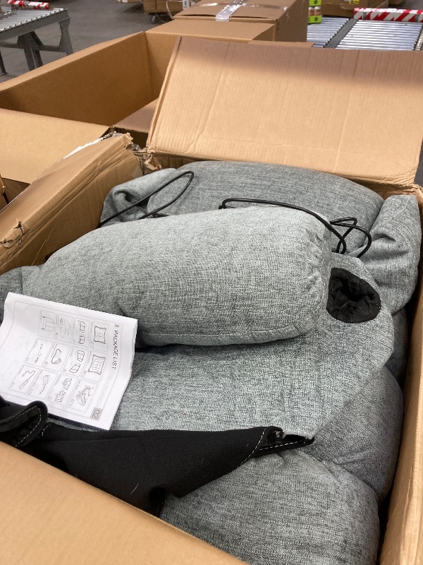 Photo 1 of ***MISSING PARTS/NO BASE*** JONPONY Power Lift Recliner Chair for Elderly with Heat and Vibration Massage Recliner Chair with USB Charge Port for Living Room- Infinite Position, Side Pocket,Grey