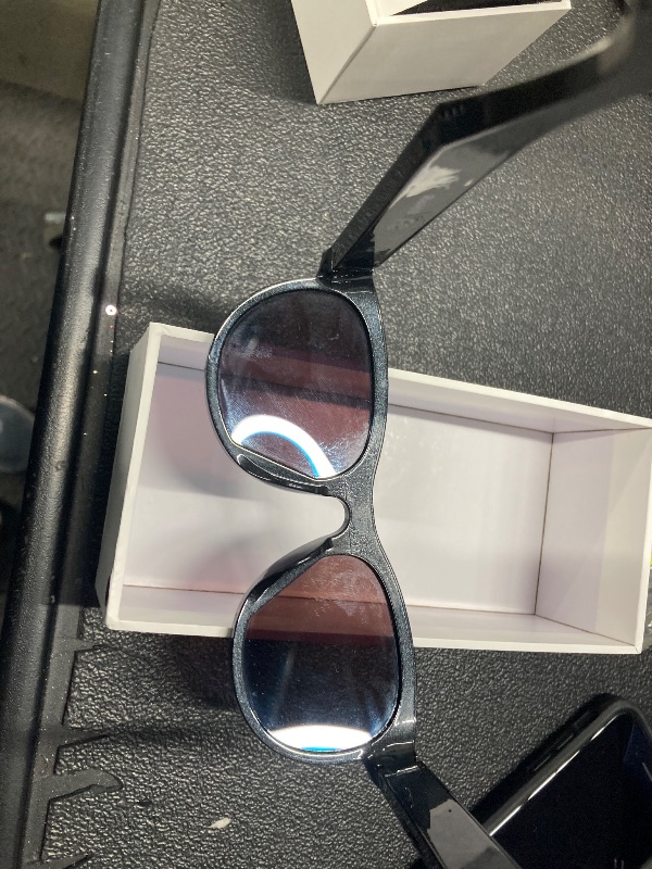Photo 1 of **need clean the glasses**Hadrsion Smart Glasses with Camera,Bluetooth AI Sunglasses,Translation/Voice Control/Music Play for Travel, Conferences & Vlogging Unisex?Black?