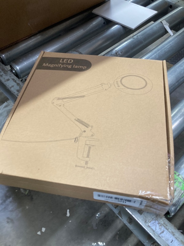 Photo 1 of 10X Magnifying Glass with Light and Clamp, Real Glass Stand Lighted Magnifier, 5 Color Modes Stepless Dimmable LED Desk Lamp Hands Free for Crafts Hobby Reading Painting Sewing Close Work White