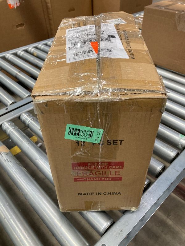 Photo 1 of ***SMALL PLATES ARE TUCKED IN WITH LARGER PLATES IN BOX***GBHOME Ceramic Dinnerware Sets for 4, 12 Pieces Stoneware Plates and Bowls Sets, Scratch Resistant Dishes, Dishwasher & Microwave Safe-Pastel Green***SMALL PLATES ARE TUCKED IN WITH LARGER PLATES I