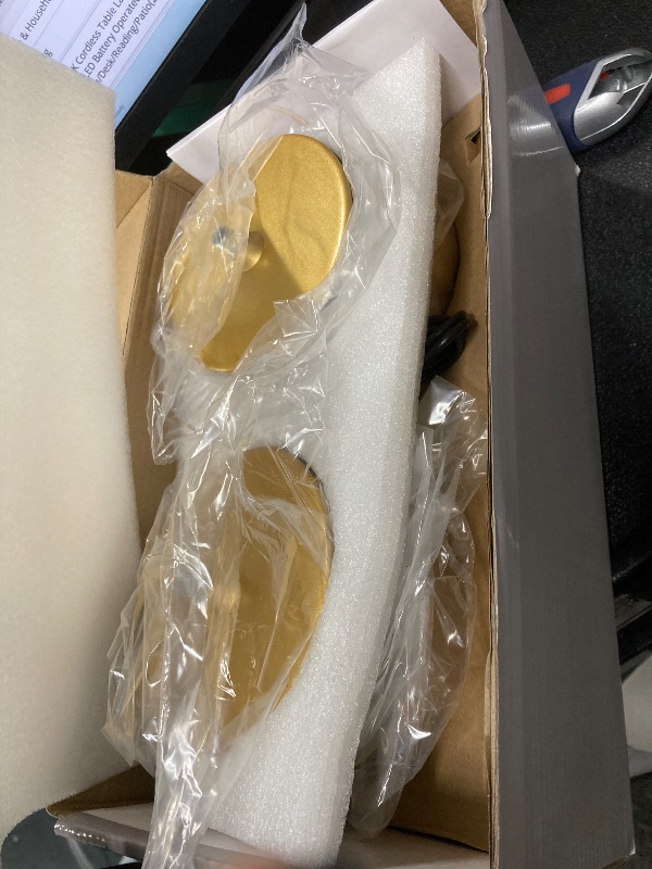 Photo 1 of ***19.65"H***IMQSQIK Cordless Table Lamps USB Rechargeable Simplicity Desk Lamp Built-in 4600 mAh Battery LED Battery Operated lamp with Touch Control Table lamp - Bedroom/Desk/Reading/Patio(2Pcs-Gold) Product Dimensions	?4.33"D x 4.33"W x 19.65"H