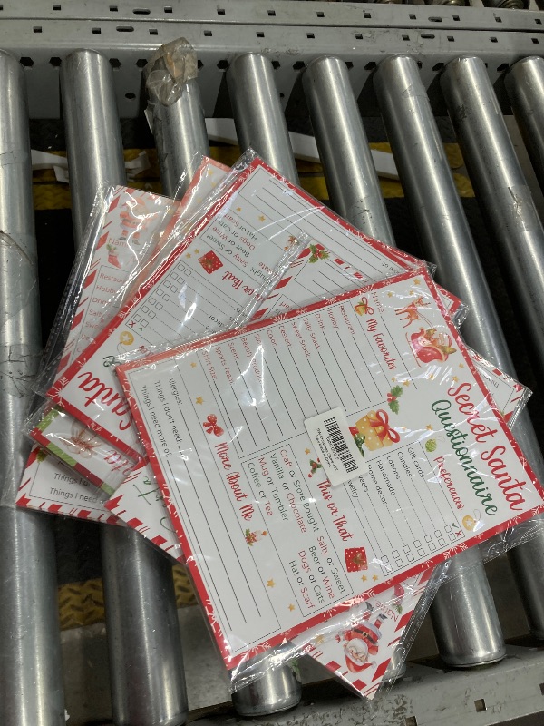 Photo 1 of 6 PACK OF 20 UNITS EACH ICWJTGZ 20-Pack Secret Santa Questionnaire Cards - Christmas Party Game Cards - Fun Activities for Holiday Parties - Xmas Supplies & Decor for Office, Family, Adults & Coworkers (Red Snowflake) - A02