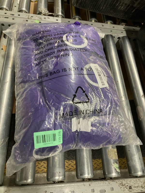 Photo 1 of 100PCS Wedding Chair Decorations Stretch Chair Bows and Sashes for Party Ceremony Reception Banquet Spandex Chair Covers slipcovers (100, Purple)