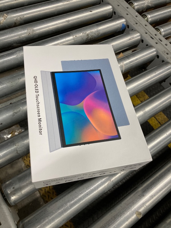Photo 1 of 10.5" OLED Touchscreen Portable Monitor 2.5K 2560x1600, 100% NTSC, 54000:1 Contrast, Mini Second Touch Display with Protect Case & Speaker, USB-C, HDMI, Small Screen for Laptop Mini PC Phone, Silver