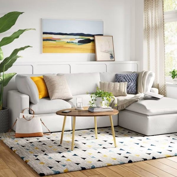 Photo 1 of ***BOX B ONLY/INCOMPLETE SET*** Modular Sectional Sofa Ottoman Cream  HB-01-3842