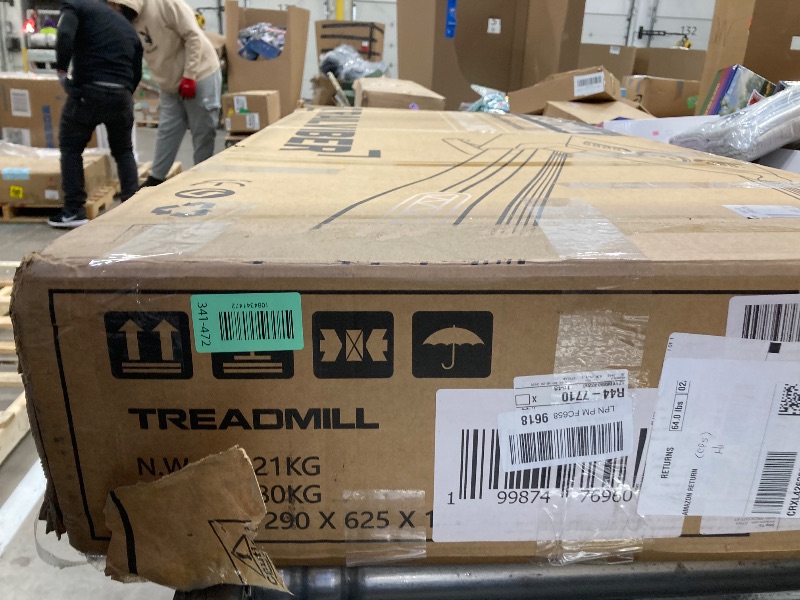 Photo 1 of ***NOT FUNCTIONAL***TRAILVIBER Walking Pad Treadmill with 12% 9-Level Auto Incline, 450 lbs Capacity RGB LED Screen, Bluetooth Speaker Under Desk Treadmill, Compact Treadmills for Home Hiking, Carbon Black***NOT FUNCTIONAL***